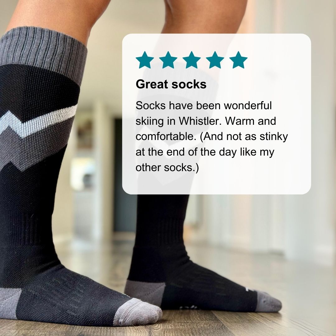 Organic Cotton Ski Socks Winter Bundle: 4 Pack