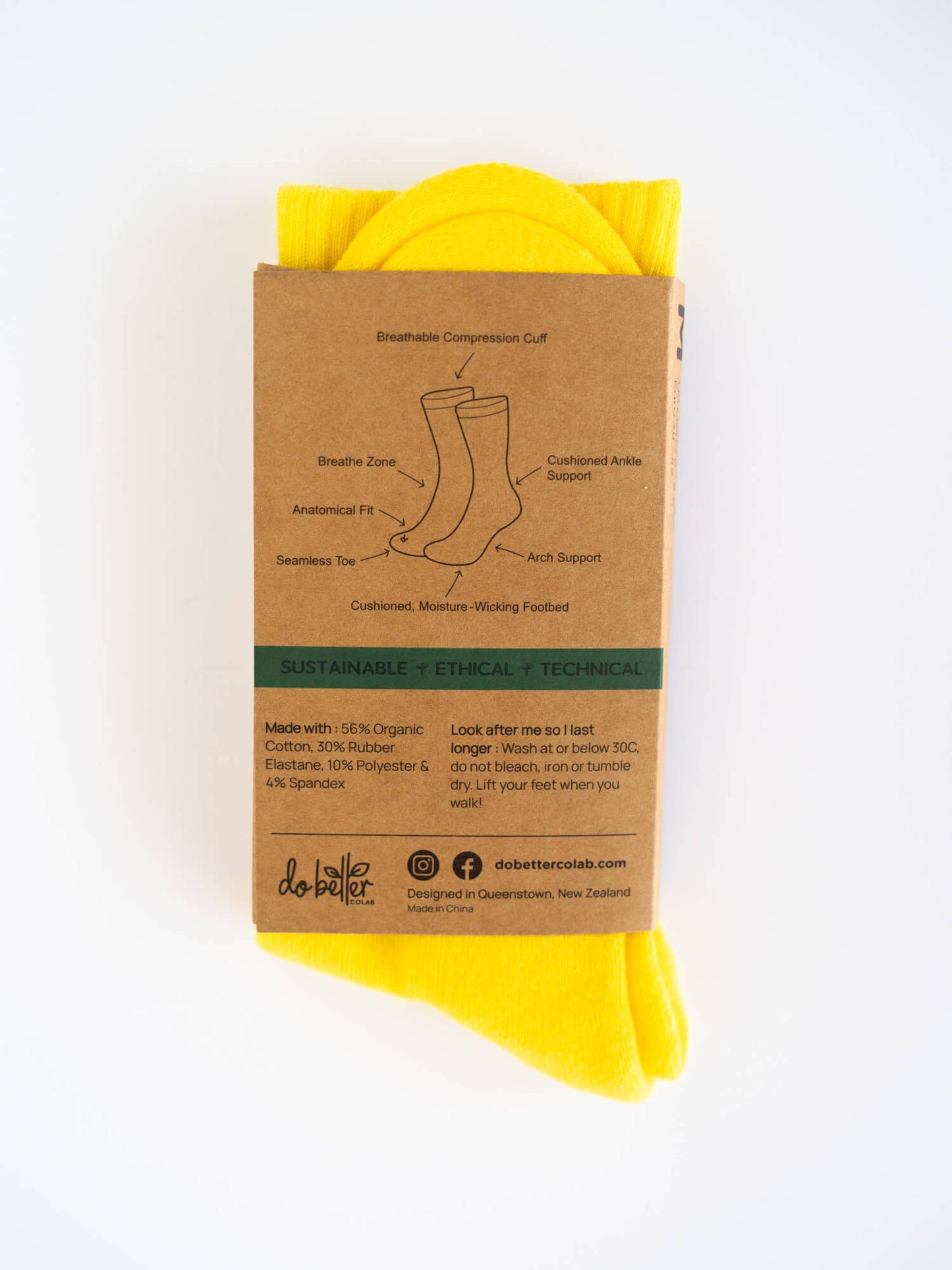 Organic Cotton Lite Crew Sock - Sunrise Session - Do Better Colab