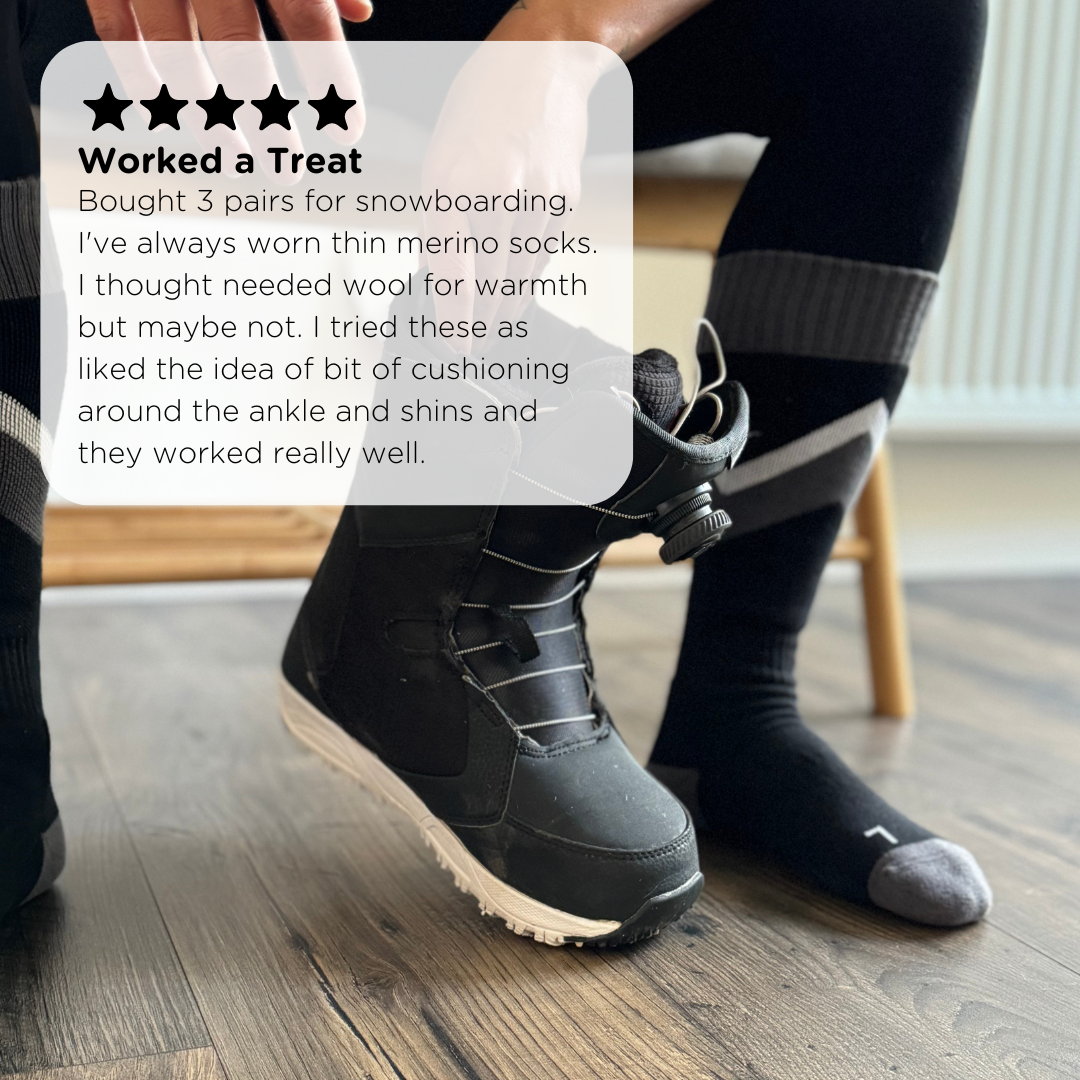 Organic Cotton Ski Socks: 4 Pack